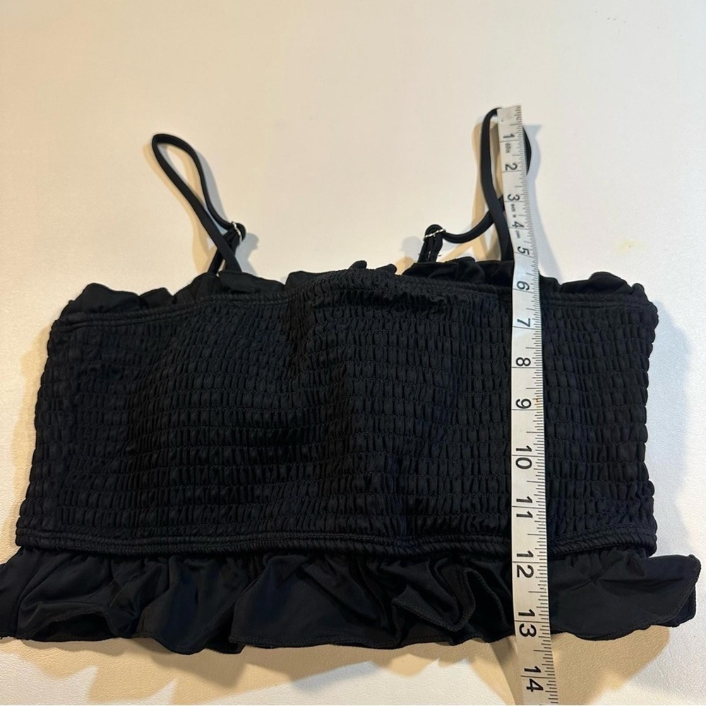 NWT Sporlike Size M Black Bandeau Top W Palm Tree Print Bottom Bikini - Picture 7 of 10
